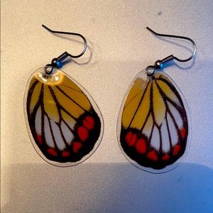 Butterfly Wing Earrings with real wings
